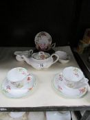 A Royal Albert tea for two set and an Aynsley cup and saucer