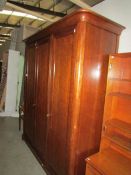 A superb quality mahogany 3 door wardrobe