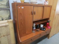 A teak wall unit