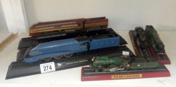 6 plastic '00' gauge scale models of locomotives