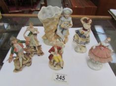 6 19th century figurines