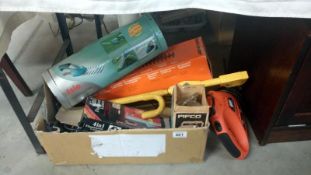 A box of tools etc