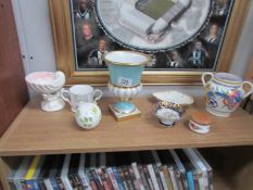 A mixed lot including Poole Pottery vase