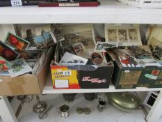 3 boxes of assorted postcards and ephemera