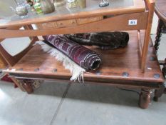 A rustic style coffee table