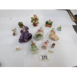 A quantity of dolls house dolls etc