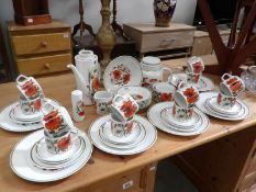 Approximately 50 pieces of retro tea and dinner ware