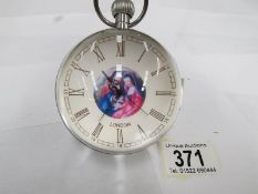 A glass ball clock,