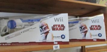 2 Nintendo WII Star Wars Clone Trooper blasters