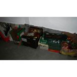A good lot of Christmas decorations including very large Christmas candle