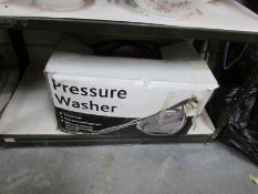A pressure washer