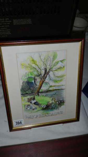 A framed and glazed scene from Toad of Toad Hall