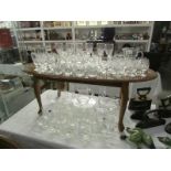 A quantity of crystal glass ware including Stuart,
