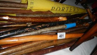 A large quantity of walking sticks,