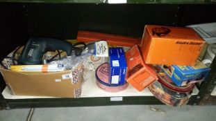 A shelf of assorted tools
