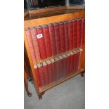 A book case containing a complete set of encyclopaedia Britannica