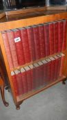 A book case containing a complete set of encyclopaedia Britannica