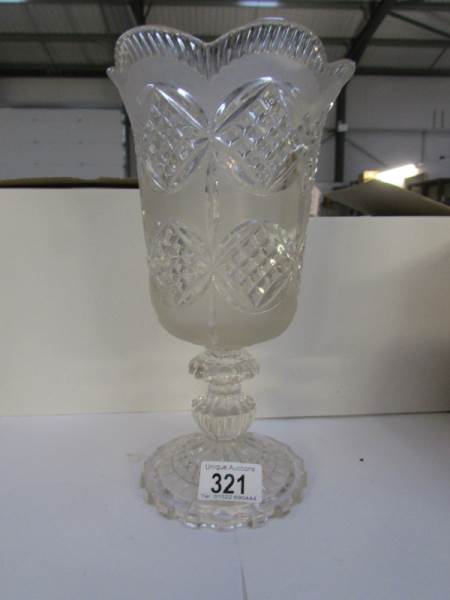 A glass celery vase