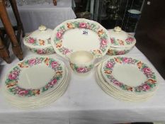 A Wedgwood Swansea part part dinner set with tureens,