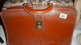An old leather briefcase