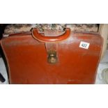 An old leather briefcase