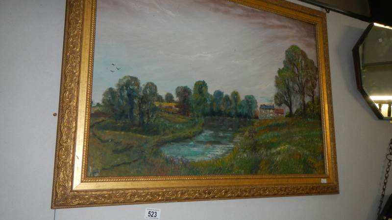 An oil on board rural scene signed Ted Moore