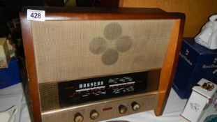 A vintage valve radio