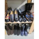 A quantity of boots and shoes