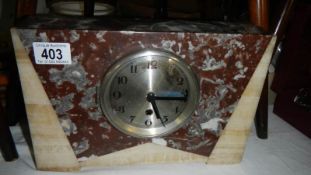 A French marble mantel clock