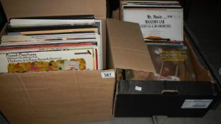 2 boxes of LP records