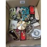 A box of costume jewellery