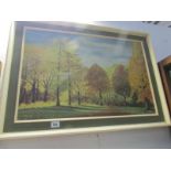 An oil on canvas woodland scene signed Vander