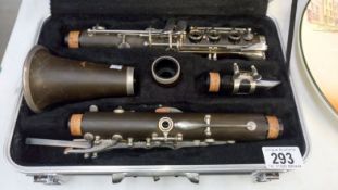 A cased Odyssey clarinet