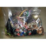 A bag of costume jewellery