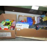 2 boxes of assorted toys and games