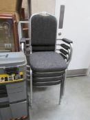 A set of 4 stacking chairs