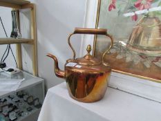 A polished copper kettle