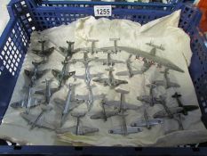 A quantity of Dinky model aeroplanes including fighter aircraft,