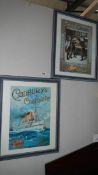 2 framed and glazed advertisements being Fry's and Cadbury