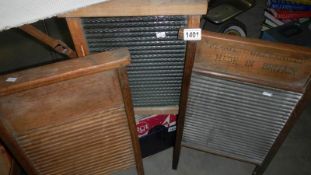 3 old wash boards
