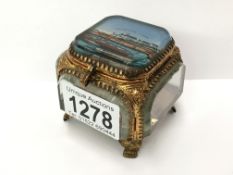 A 19th century French souvenir jewellery casket