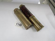 2 brass telescopes