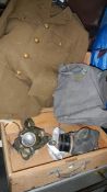 A Royal Army pay corps captain's uniform with luggage case for 'Pte Sobey L.