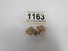 A pair of 9ct gold clip on earrings