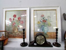 A pair of framed and glazed floral studies initialled E R P '59