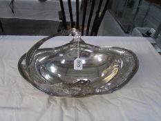 A large American silver basket by E M whiting, marked sterling,