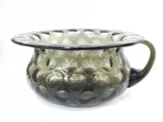 A Whitefriars smoked glass chamber pot,