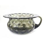 A Whitefriars smoked glass chamber pot,