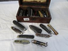 A large quantity of old penknives