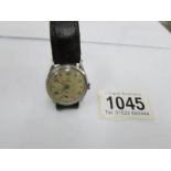 An Omega military style wrist watch (loose back)